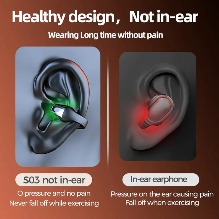 Bone Conduction Earphone Bluetooth 5.2 Ear Clip