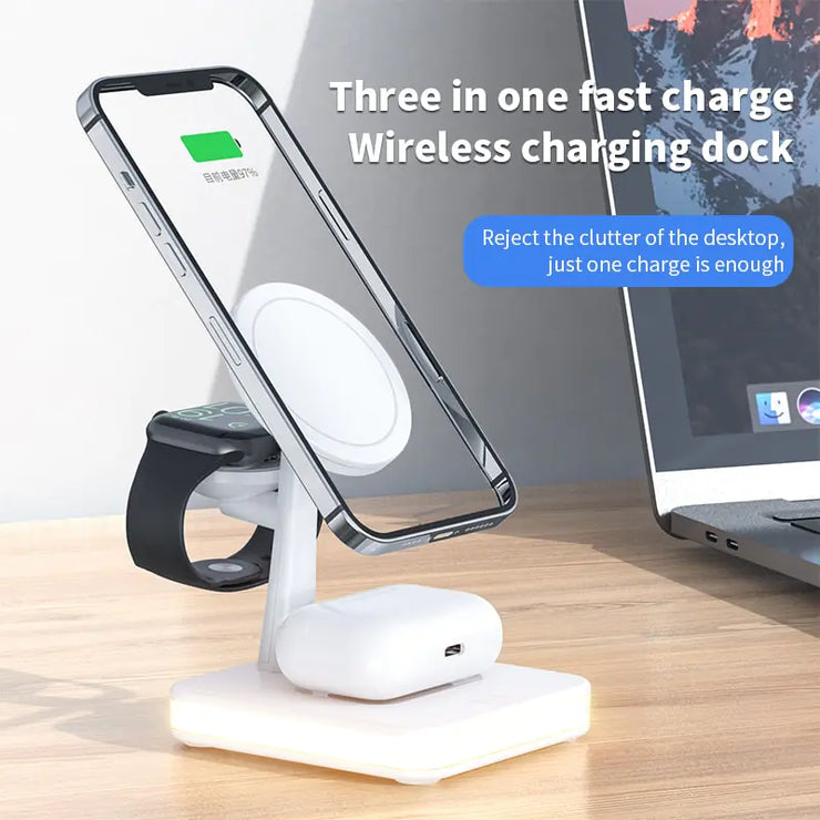 3 In 1 Magnetic Wireless Charger Stand